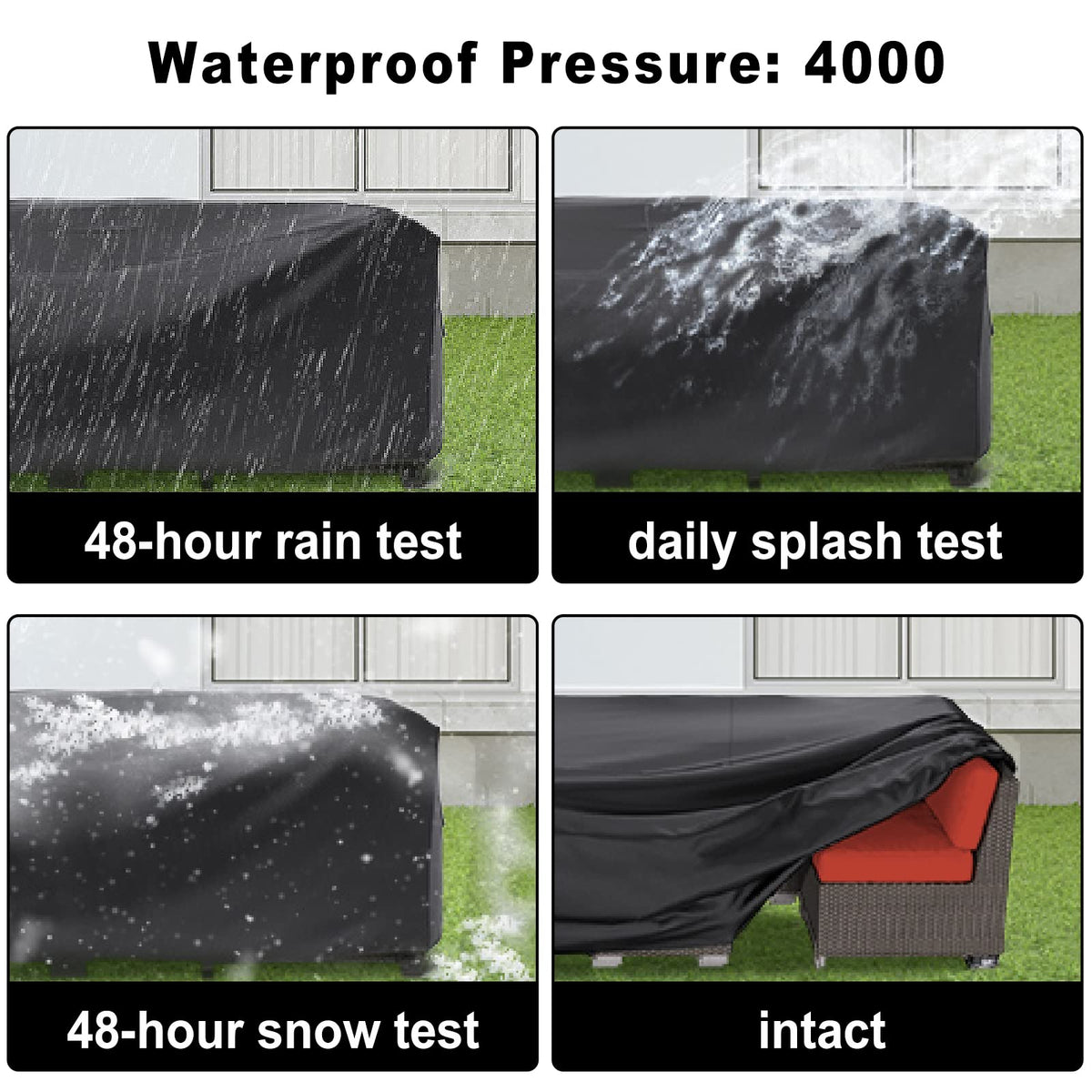 Lipneaed waterproof 420D fabric keeps surfaces dry after rain.