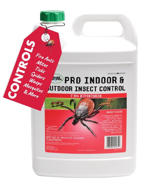 Liquid Harvest 7.9 percent bifenthrin bottle pour enables precise indoor and outdoor use