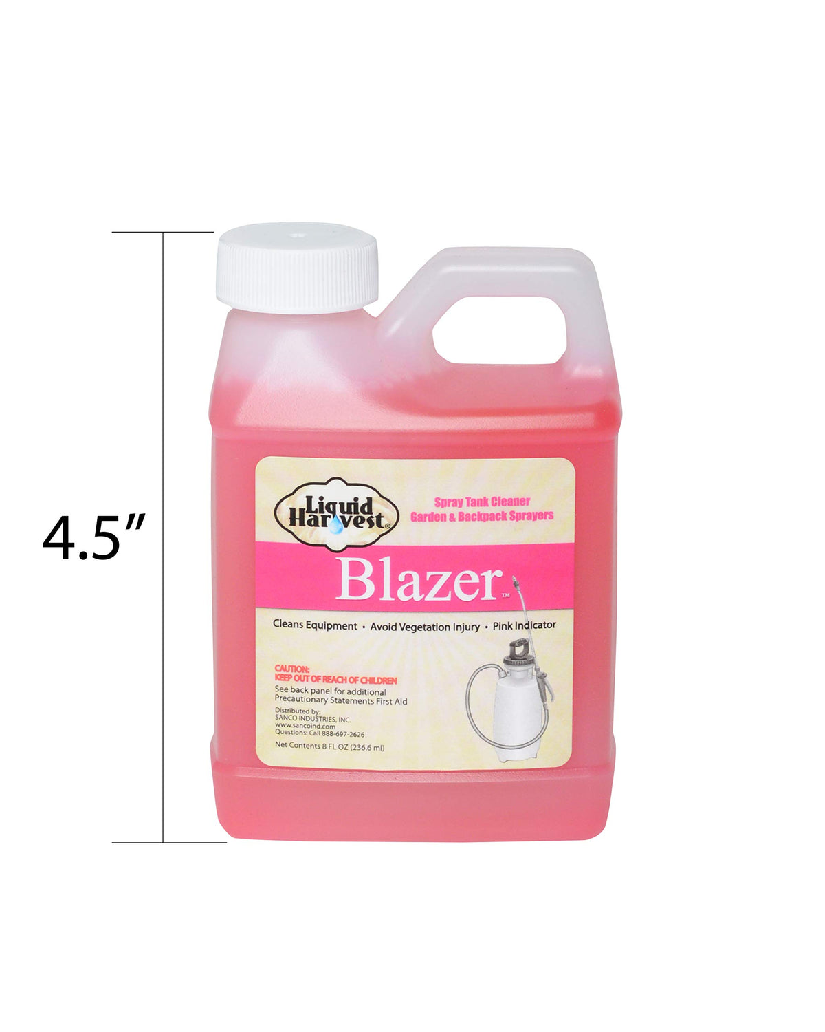 Liquid Harvest Blazer pink cleaning solution visibly marks cleaned areas.