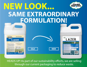 Liquid Harvest Lazer Blue spray-pattern-visualization shows where the product lands for targeted treatment.