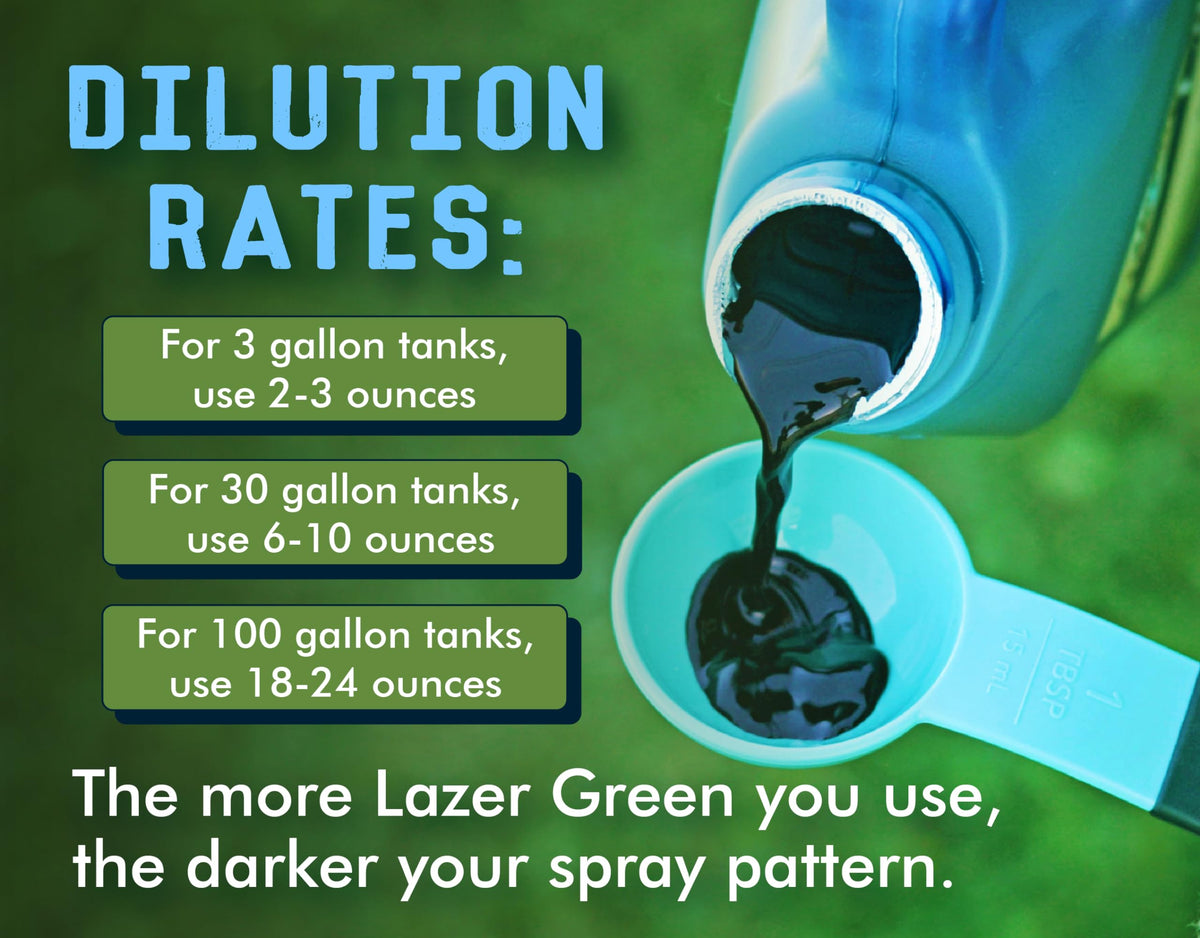 Liquid Harvest Lazer Green turf marker image shows clear cues for lawn treatments