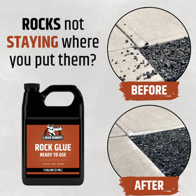 Liquid Rubber Rock Glue application sprayer for even outdoor coating.