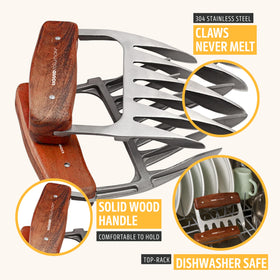 Liquid Solution 18/8 stainless steel claws withstand high heat for shredding