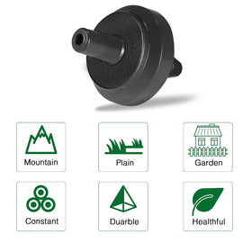 LiquiDrip constant-flow dripper in an outdoor irrigation setup