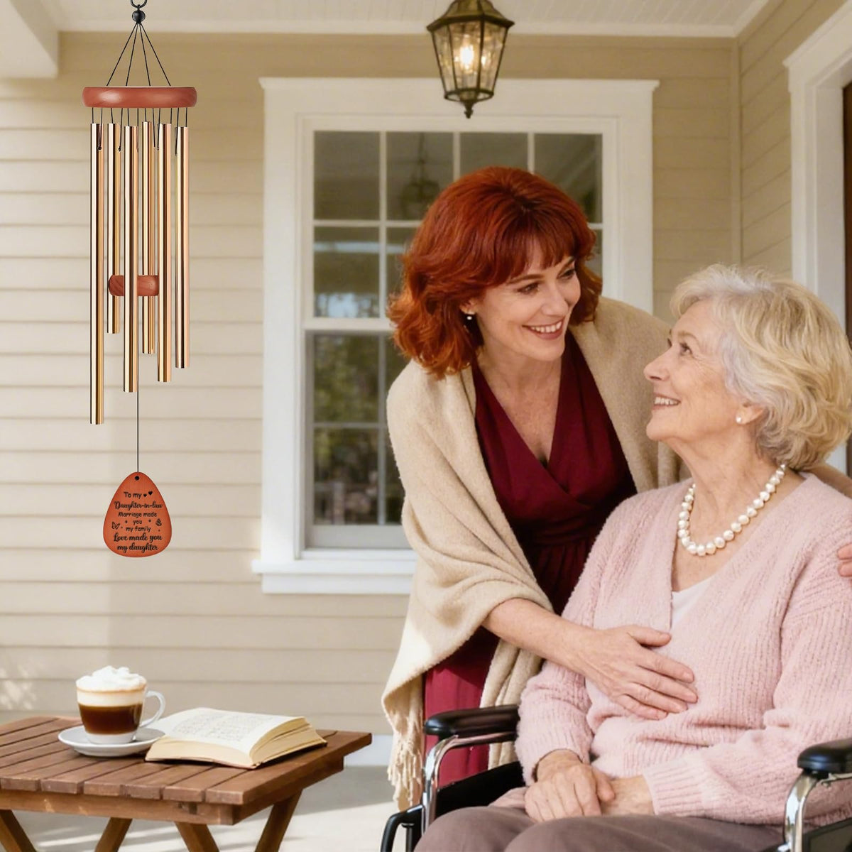 LIRAVENO wind chimes metal tubes create a calming melody.