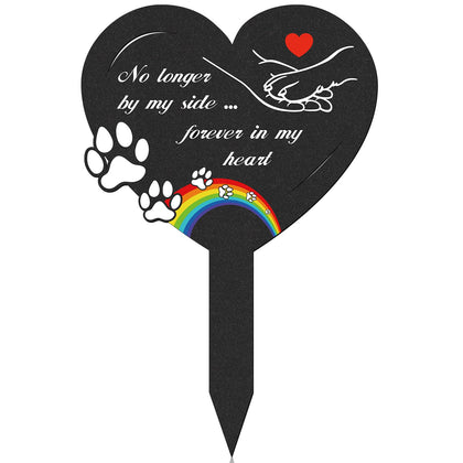 LIRAVENO dog memorial grave stake with rainbow bridge for durable outdoor remembrance