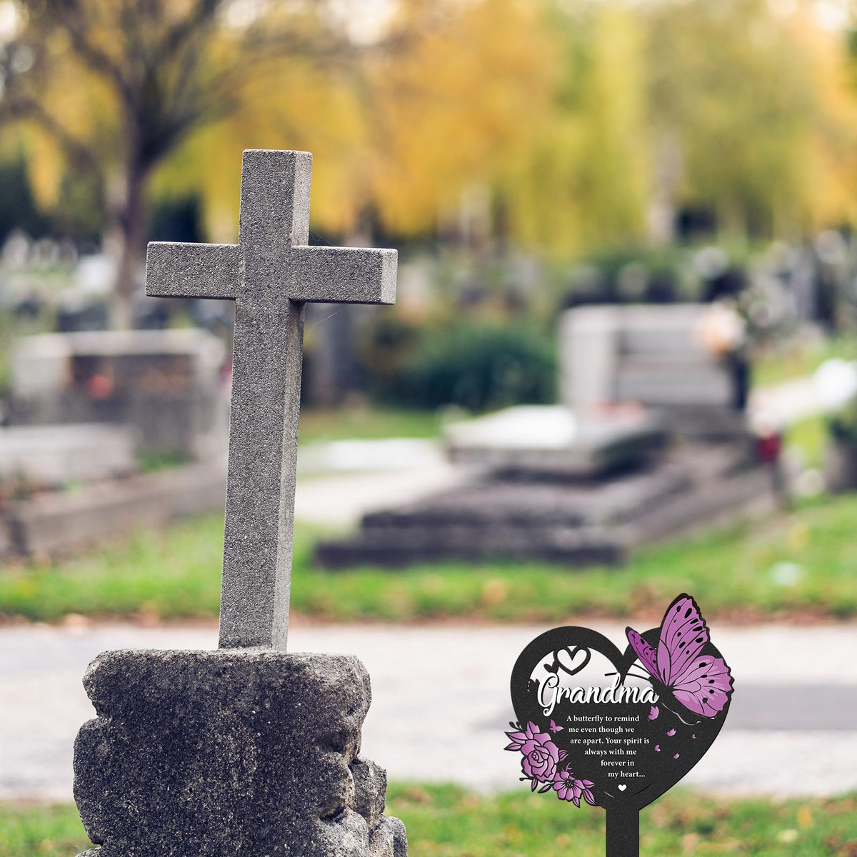 LIRAVENO elegant ground display stake suitable for lawns and gravesides