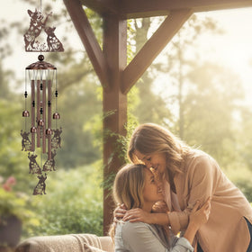 LIRAVENO wind chime showing aluminum tubes for gentle breeze melody