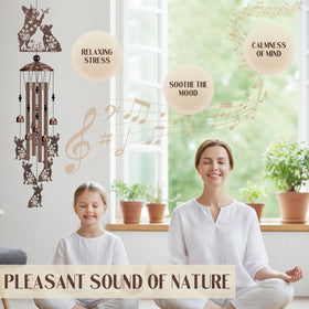 LIRAVENO wind chime with six bells for rich, resonant tones