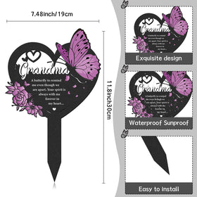 LIRAVENO garden marker featuring petal design for graveside decor