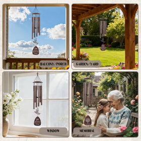 LIRAVENO Nana Gifts wind chimes ideal for yard, garden, patio, or balcony