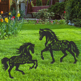 LIRAVENO Outdoor decor stake suits patios and fences with a graceful silhouette.