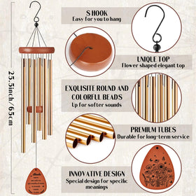 LIRAVENO windchime idea for Grandparents Day or Christmas gift for grandma