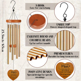 LIRAVENO wind chime tubes create a soothing natural melody.