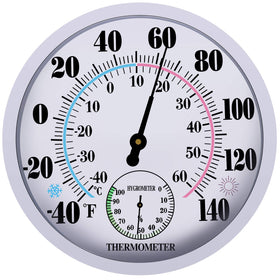Lirches indoor-outdoor thermometer hygrometer hanging dial for easy patio readings