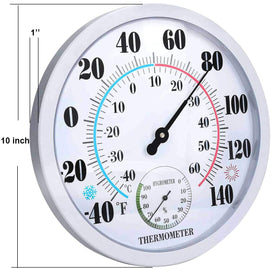 Lirches thermometer hygrometer with large numbers for quick distance viewing