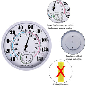 Lirches outdoor waterproof wall mount withstands rain and sun while measuring temp