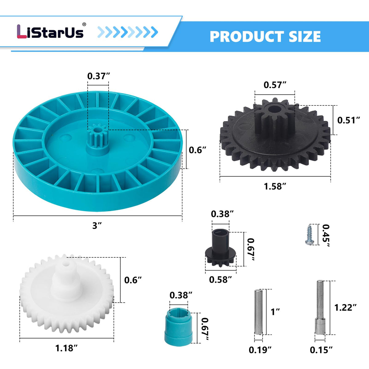 LiStarUs drive gear improves smooth navigation and reduced wear.