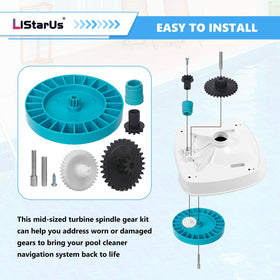 LiStarUs vinyl spindle gear offers high-density wear resistance.