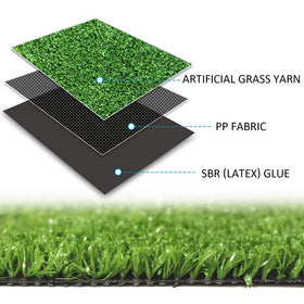 LITA artificial grass dog run emphasizing durable backing and quick-drain design