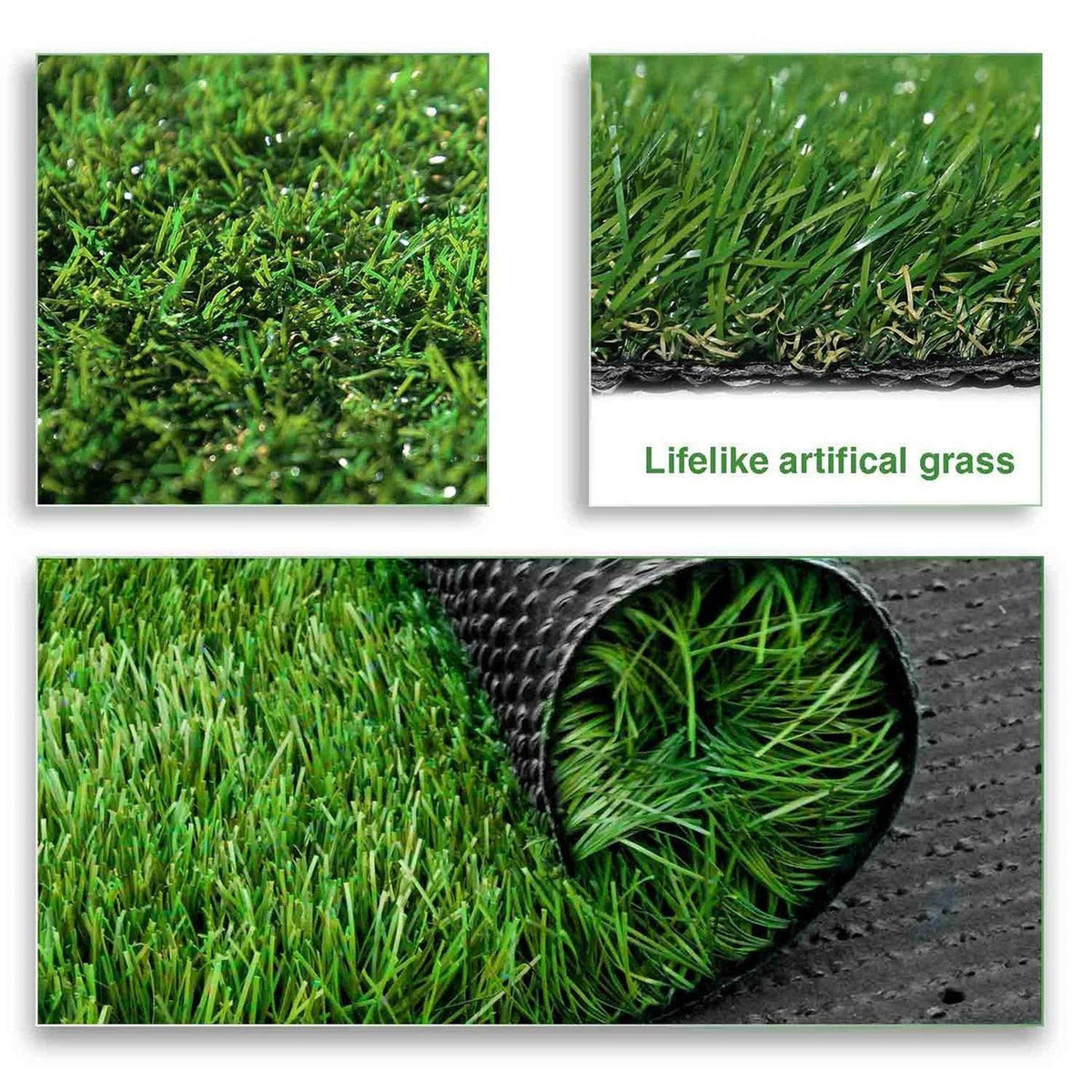 LITA Deluxe artificial grass close-up shows soft, durable blades for kids and pets.