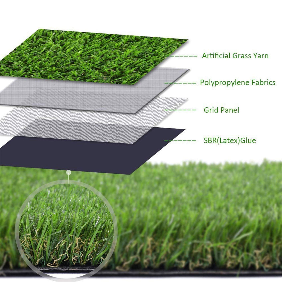 LITA Deluxe artificial grass installed on patio for easy maintenance.