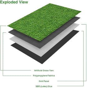LITA indoor-outdoor artificial lawn roll suitable for patios and decks