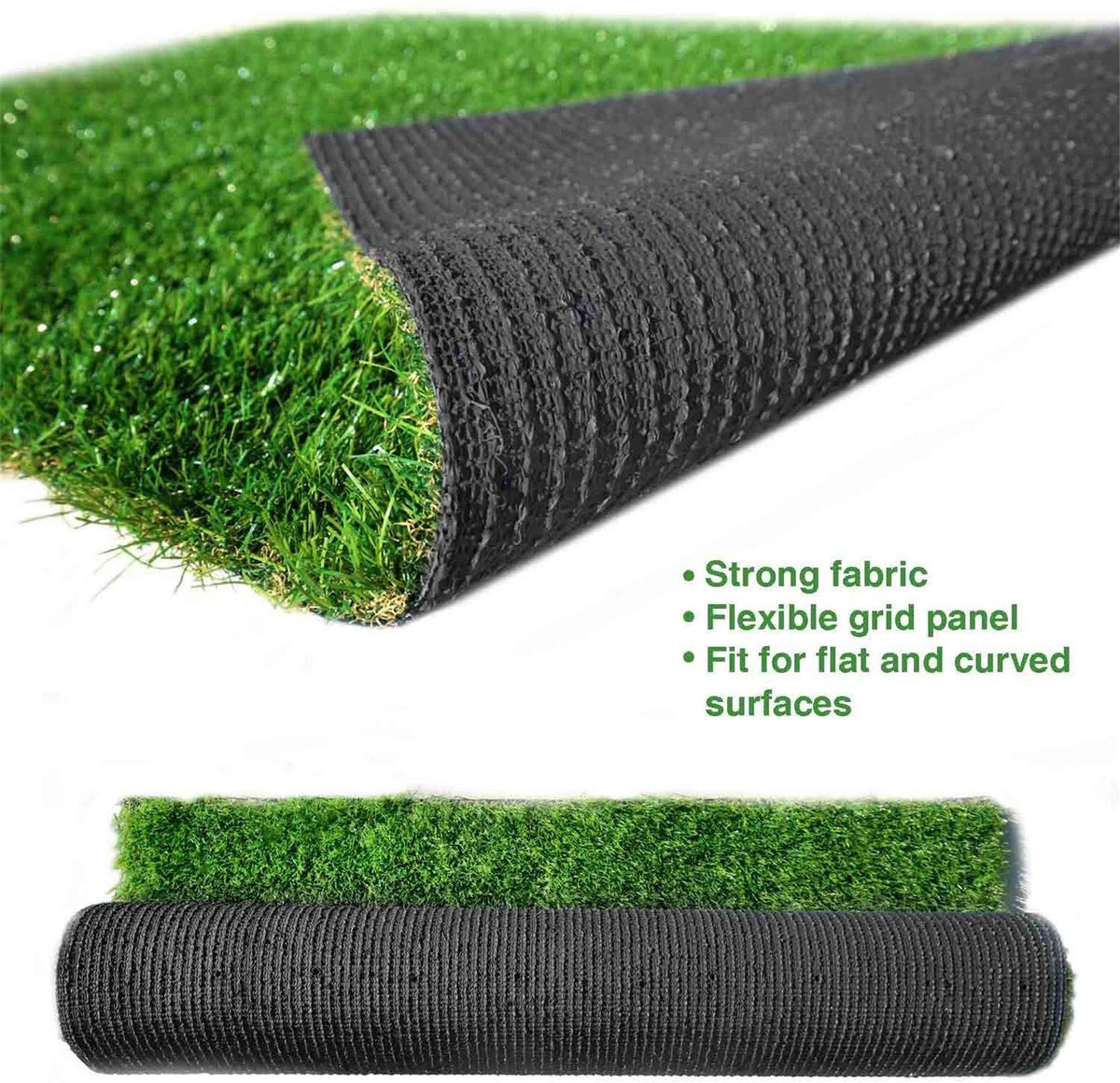 Close‑up blades of LITA Realistic Deluxe grass showing color variation and softness