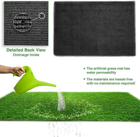 Drainage holes in LITA Realistic Deluxe grass for quick drying after rain