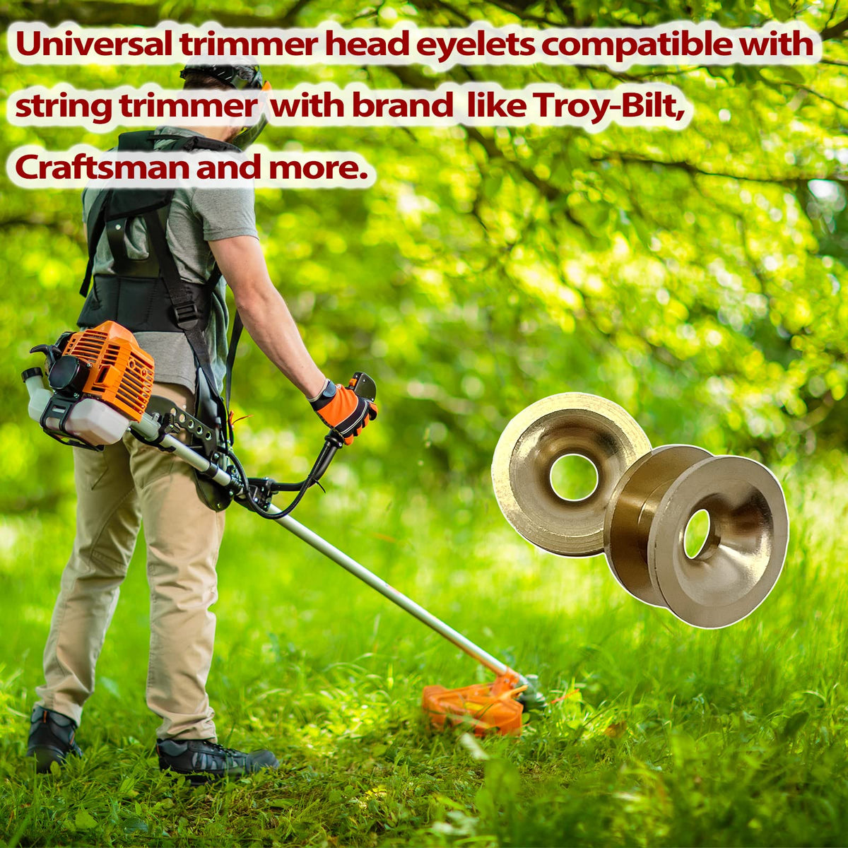 LiteTour copper eyelet closeup for rust-resistant durability in trimming