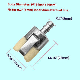LiteTour universal six-piece fuel filter pack for multiple 2-cycle engines.