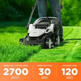 LiTHELi 40V lawn mower lightweight design makes it easy to lift and maneuver.