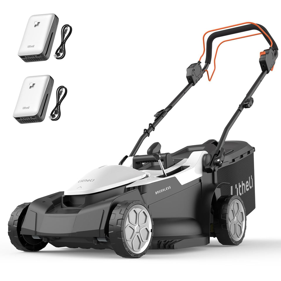 LiTHELi lawn mower with 18-inch cutting width for efficient yard coverage