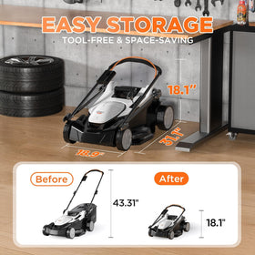 LiTHELi lightweight mower at 42.33 pounds offers easy portability.