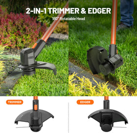 LiTHELi U20 Handy+ edging mode creates precise lawn borders
