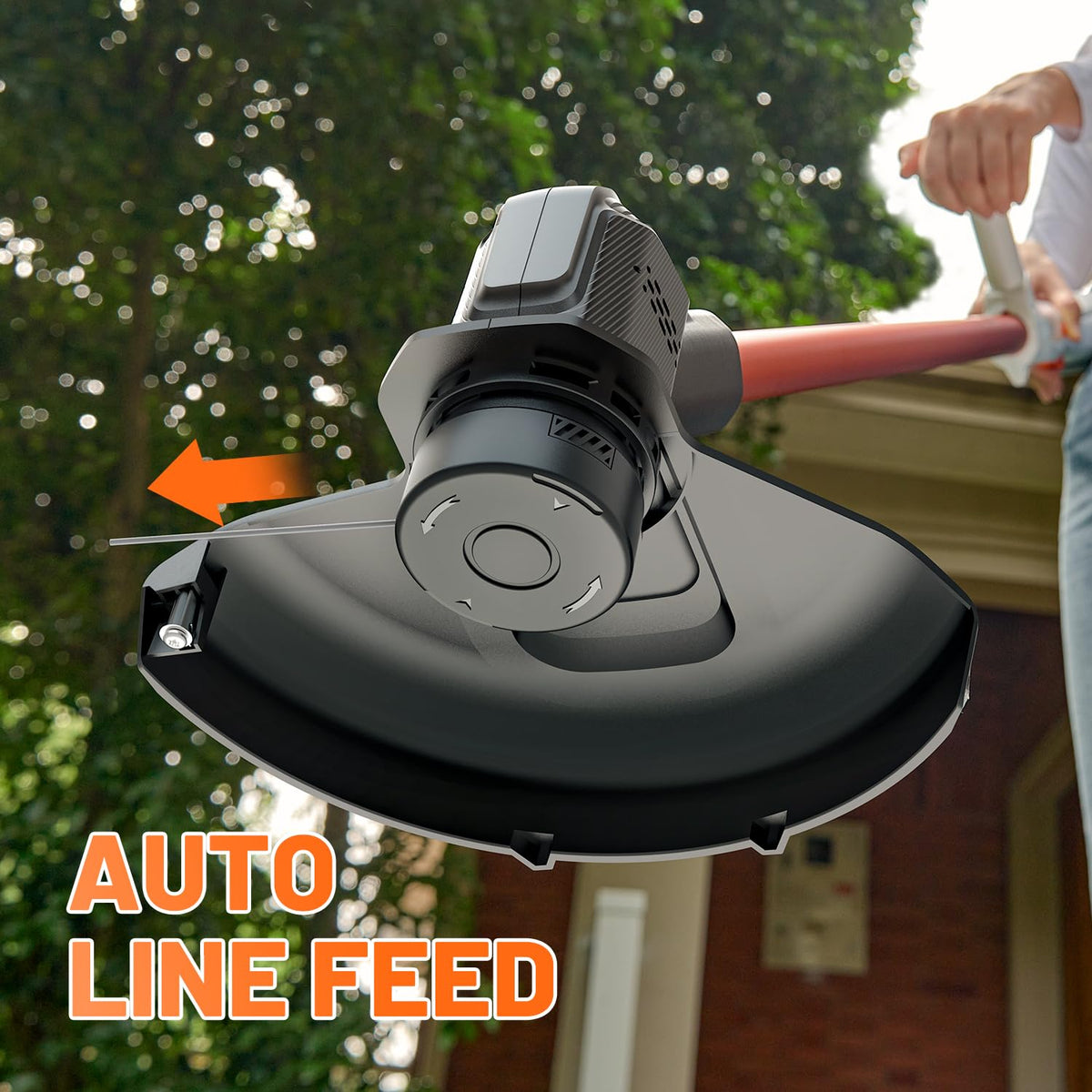 Protective guard enhances safety during edging and trimming