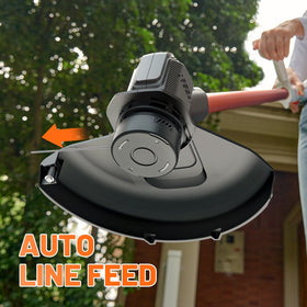 Protective guard enhances safety during edging and trimming