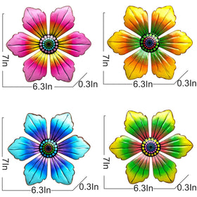 LITIALLY hanging metal flowers wall art ideal for patios and entryways.