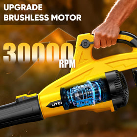 LITEKON airflow up to 1000 CFM clears wet leaves and dust.