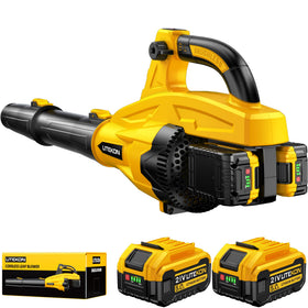 LITEKON Leaf Blower with dual 5Ah batteries for extended yard sessions.