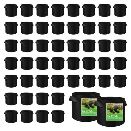 LITLANDSTAR 10-gallon grow bag with handles for easy repositioning and transport.