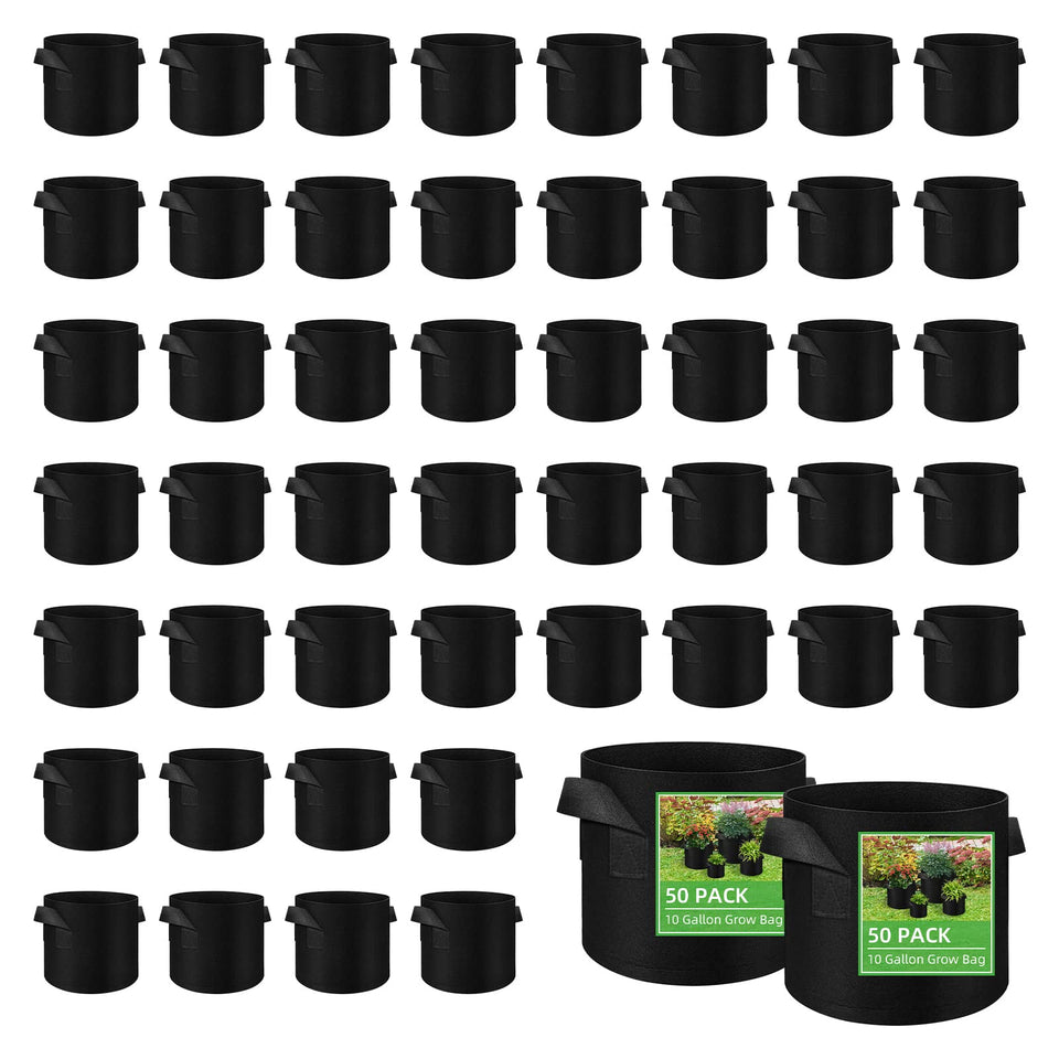 LITLANDSTAR 10-gallon grow bag with handles for easy repositioning and transport.