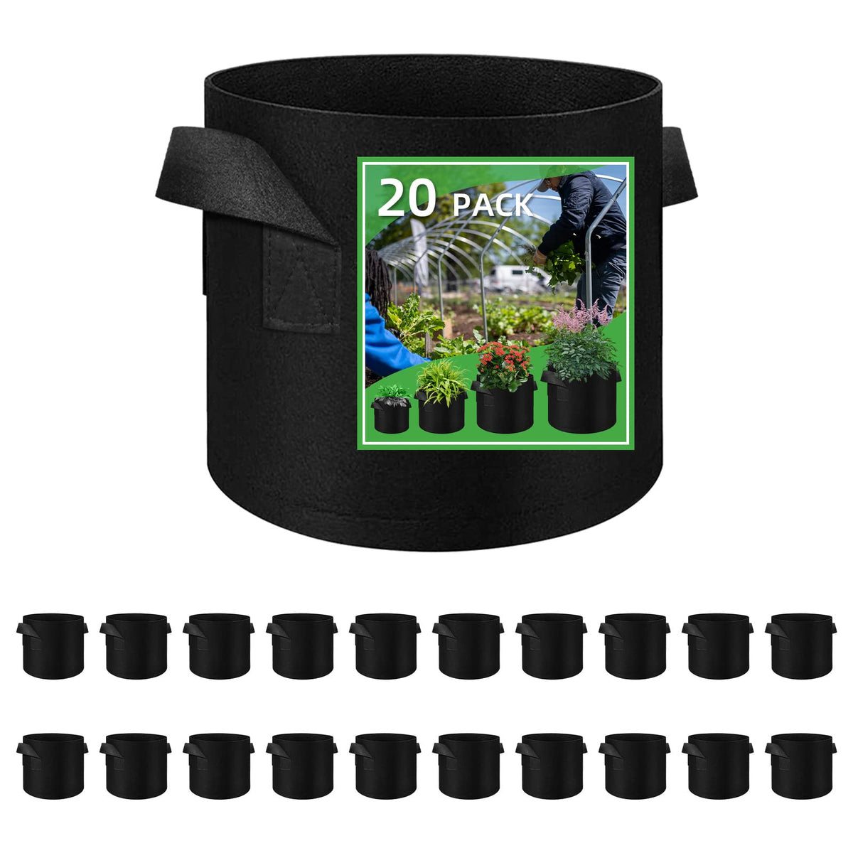 LITLANDSTAR 15-gallon grow bag showing breathable fabric for healthy root growth