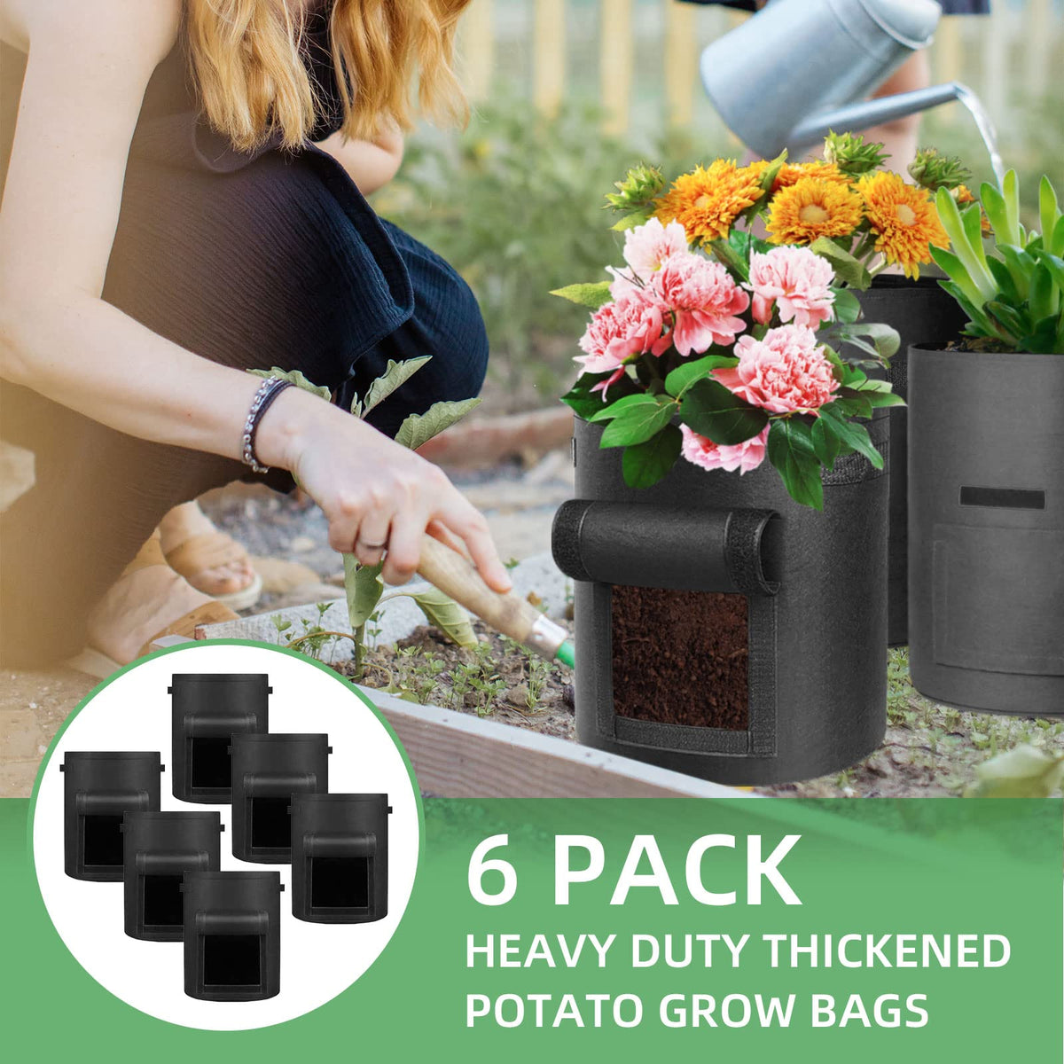 LITLANDSTAR heavy-duty nonwoven fabric supports durable garden bags