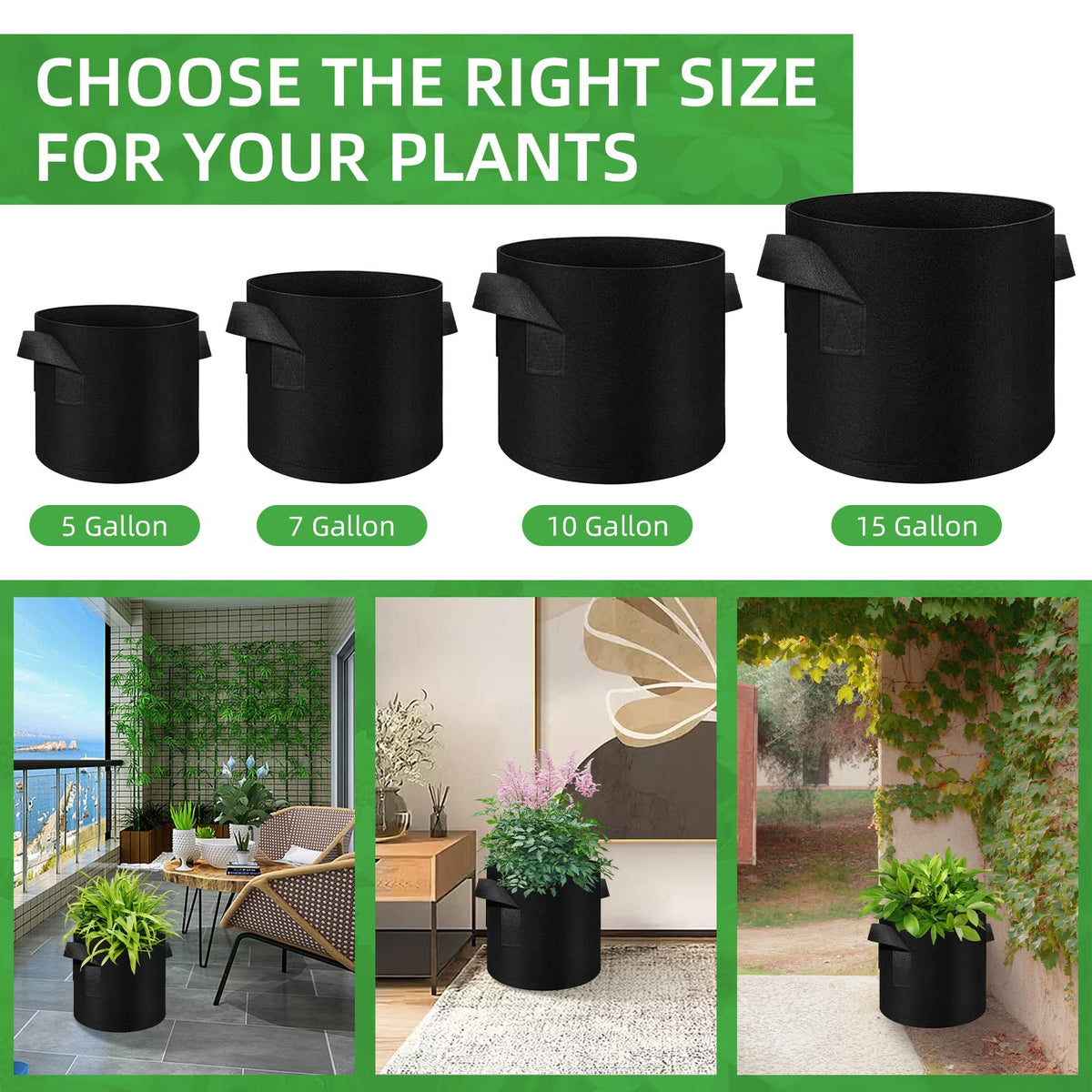 Airflow through breathable fabric supports root health in LITLANDSTAR grow bags.