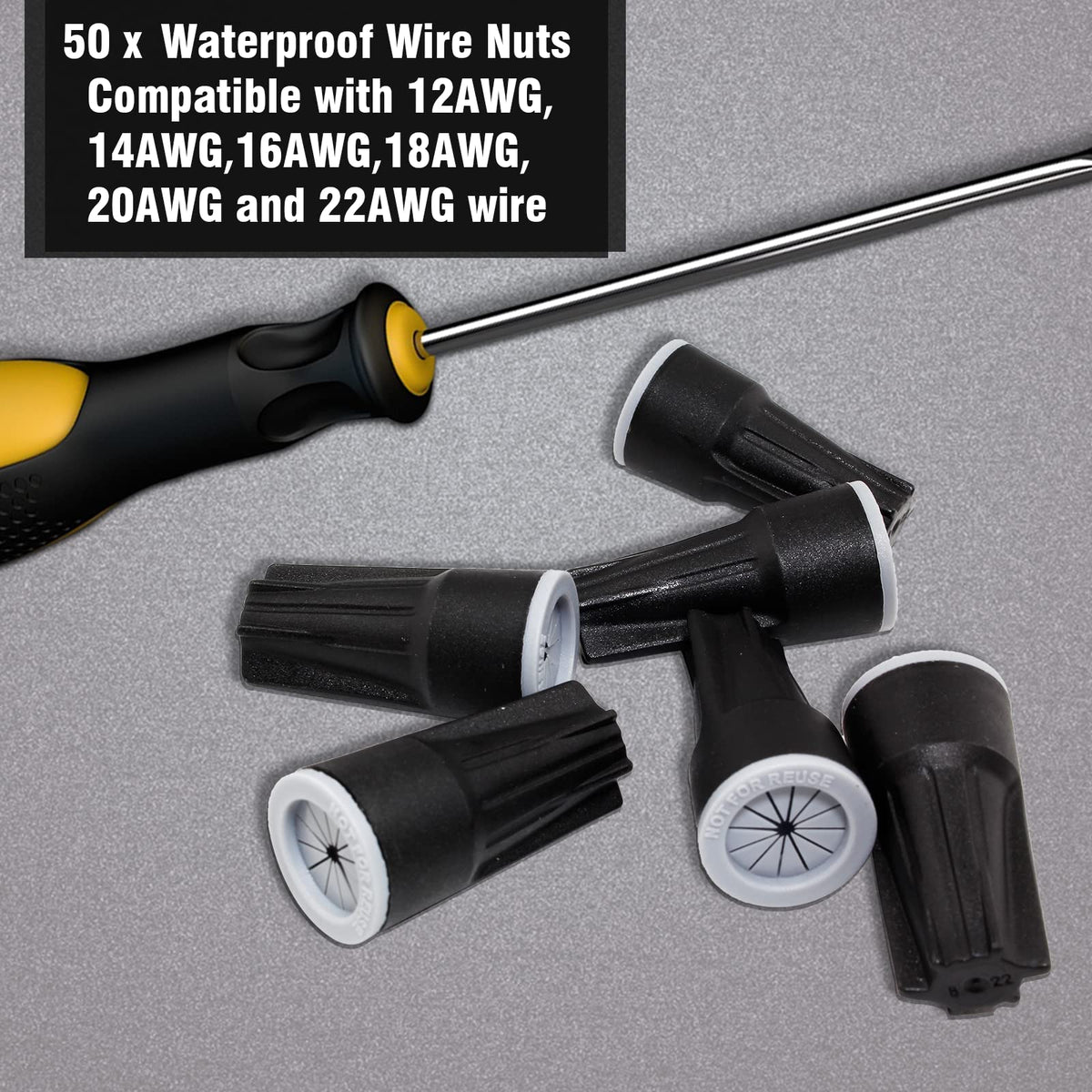 Litoexpe installation close-up shows easy twist-to-lock cone spring for secure wiring.