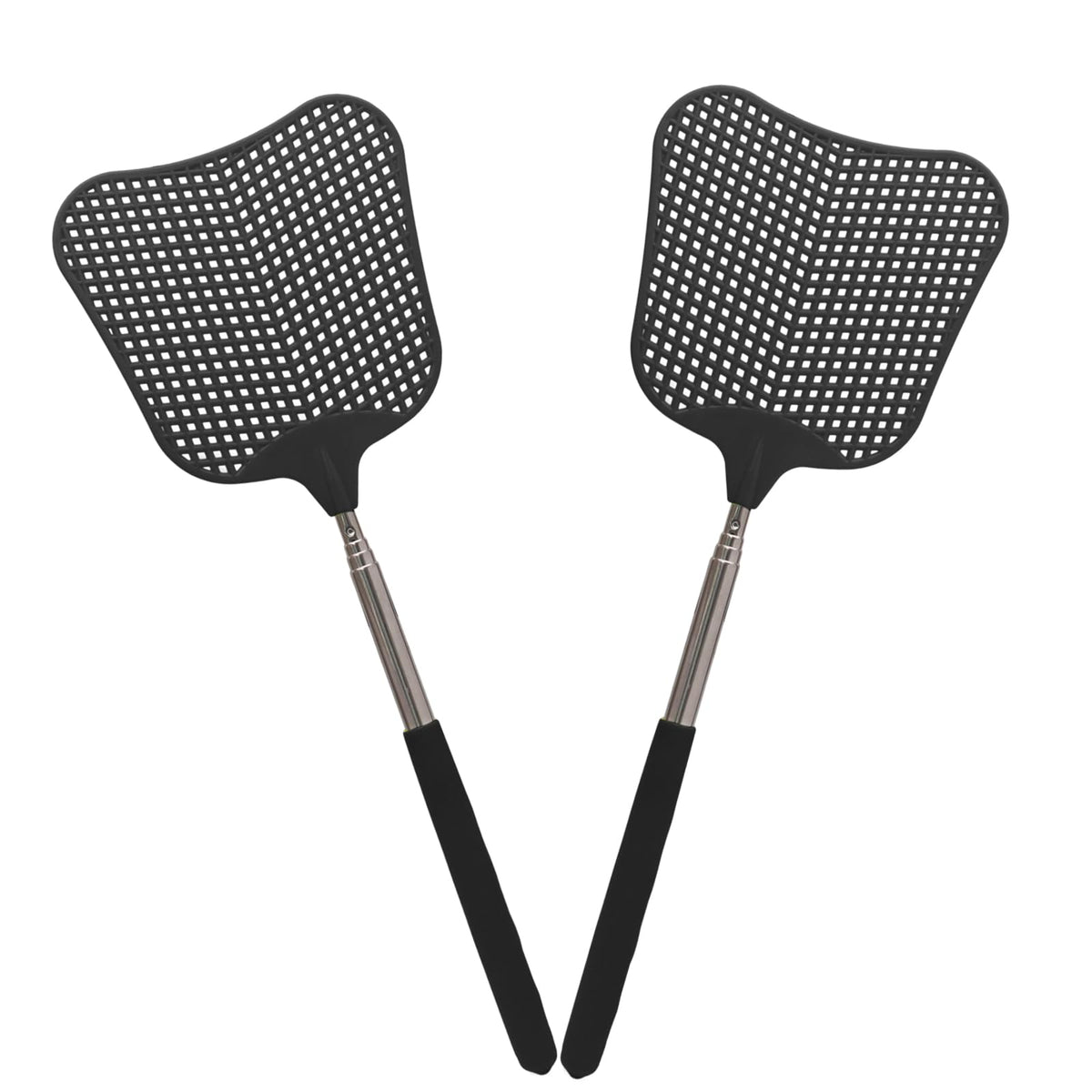 Litoexpe two-pack telescopic fly swatter for compact storage and quick use.