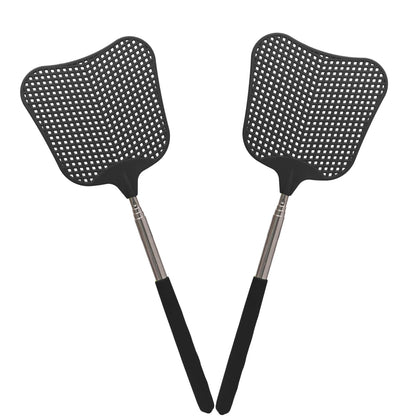 Litoexpe two-pack telescopic fly swatter for compact storage and quick use.