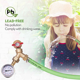 LitOrange backyard watering setup shown for easy dual-source operation