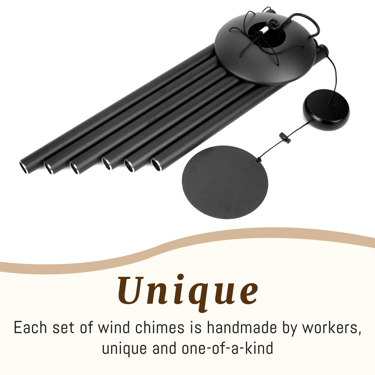 Litray 38in wind chimes on front porch for peaceful breeze music